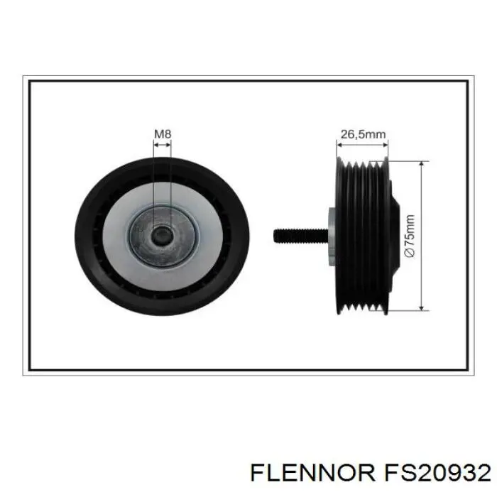 FS20932 Flennor ролик натягувача приводного ременя
