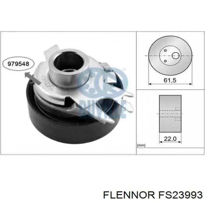 FS23993 Flennor натягувач приводного ременя