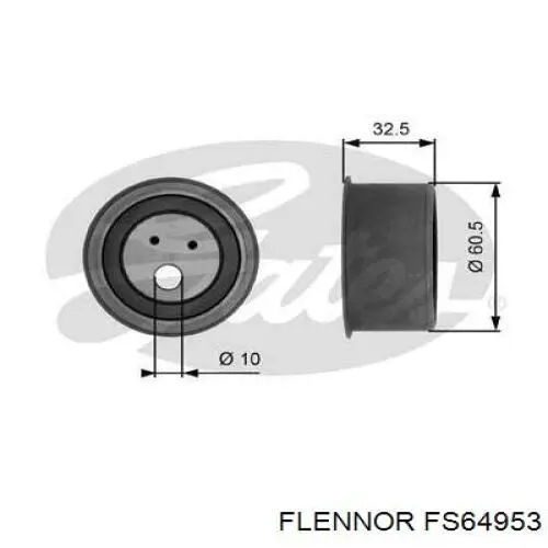 FS64953 Flennor ролик натягувача ременя грм