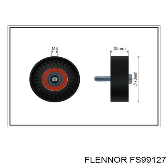 CFR0107 Caffaro ролик натягувача приводного ременя