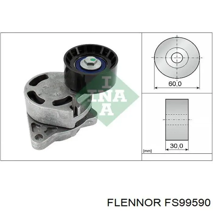 Натягувач приводного ременя FS99590 Flennor