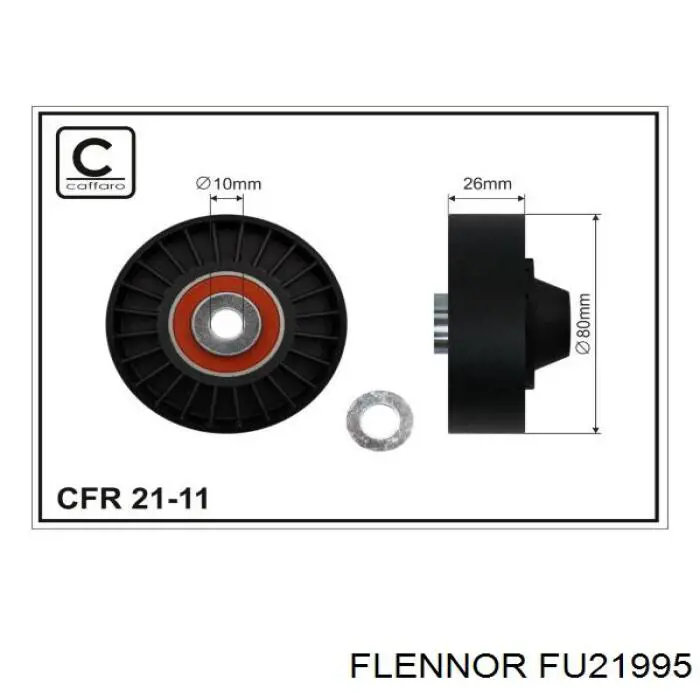 FU21995 Flennor ролик приводного ременя, паразитний