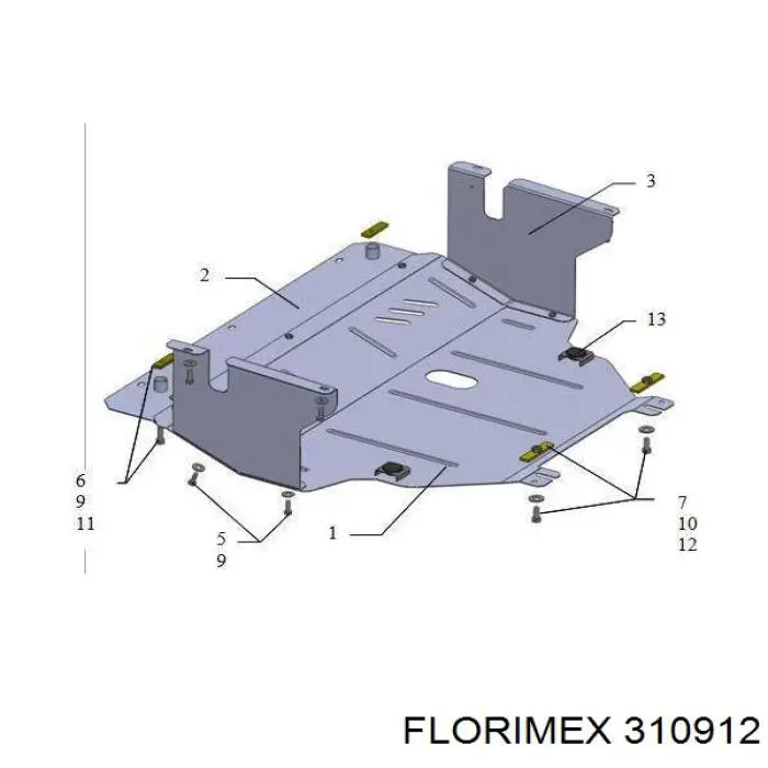310912 Florimex Захист піддона двигуна