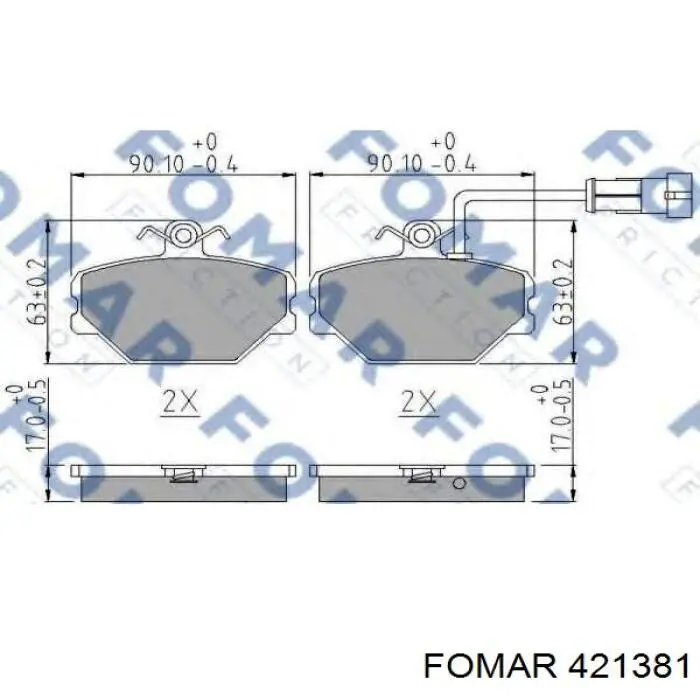 Задні гальмівні колодки A0004208820 Mercedes