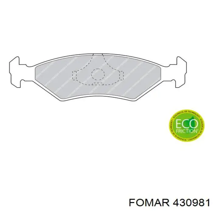 430981 Fomar Roulunds колодки гальмівні передні, дискові