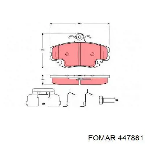 Передні тормозні колодки 7701209077 Renault (RVI)