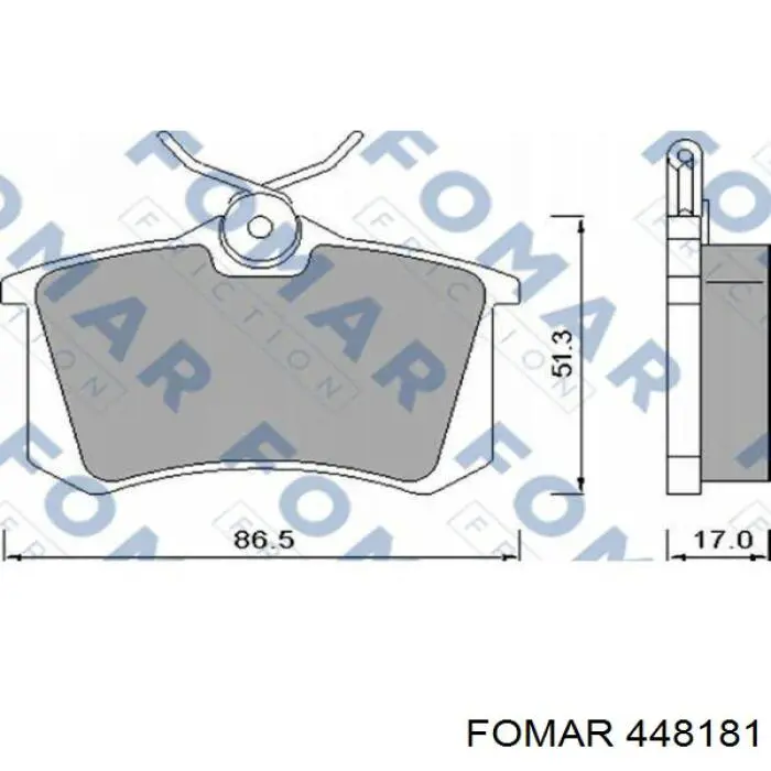 448181 Fomar Roulunds Колодки гальмівні задні, дискові