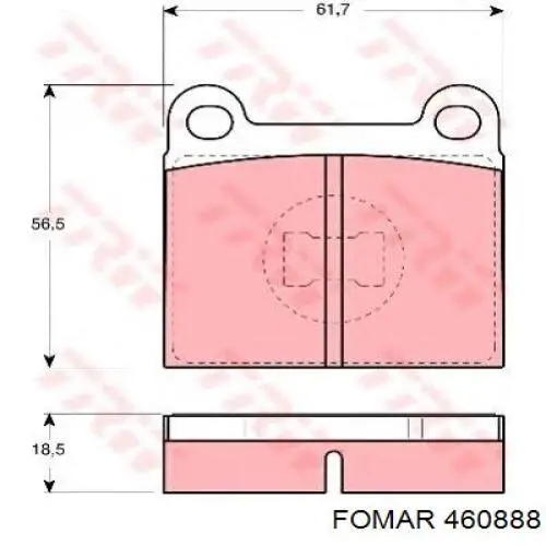 460888 Fomar Roulunds Передні гальмівні колодки