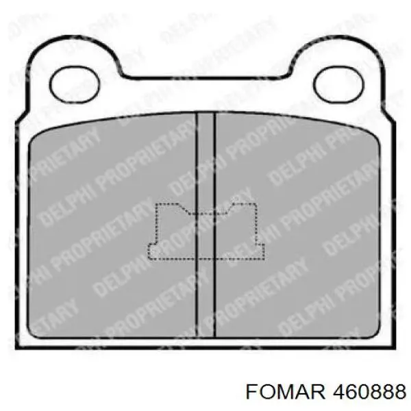 Колодки гальмівні передні, дискові 460888 Fomar Roulunds