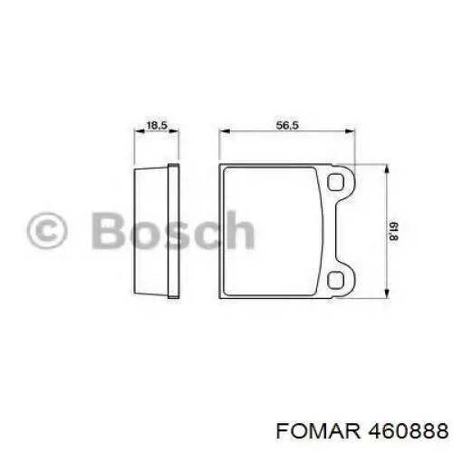 Купити 460888 Fomar Roulunds Колодки гальмівні передні, дискові