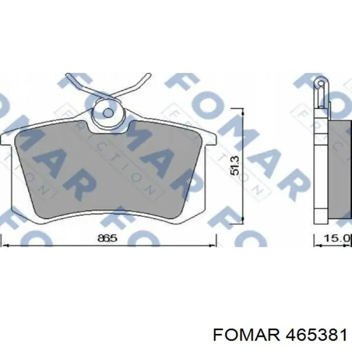 Задні дискові колодки Tomex 1078