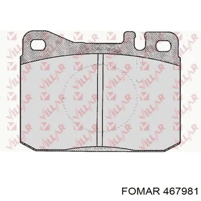 Колодки гальмівні передні, дискові 467981 Fomar Roulunds