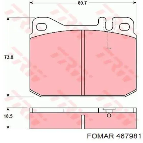 Гальмівні колодки Fomar Roulunds 467981 ціна, від 16.26 USD