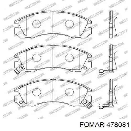 Гальмівні колодки Fomar Roulunds 478081 ціна, від 23.51 USD