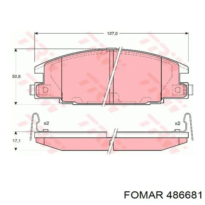 Купити 486681 Fomar Roulunds Колодки гальмівні передні, дискові