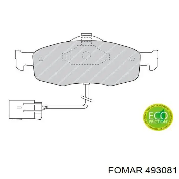 Колодки гальмівні передні, дискові 493081 Fomar Roulunds