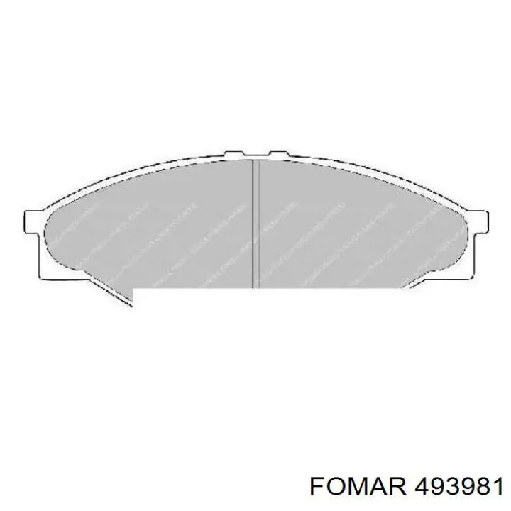 Передні тормозні колодки 493981 Fomar Roulunds