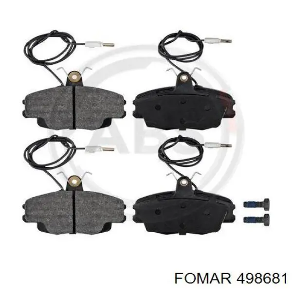 498681 Fomar Roulunds колодки гальмівні передні, дискові
