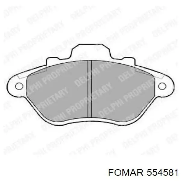 Передні тормозні колодки 554581 Fomar Roulunds