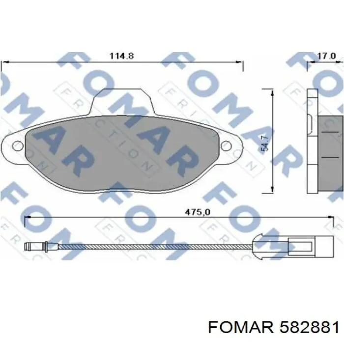 Гальмівні колодки Fomar Roulunds 582881 ціна, від 13.90 USD