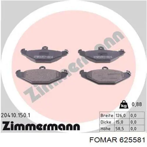 Задні гальмівні колодки P68017 Brembo