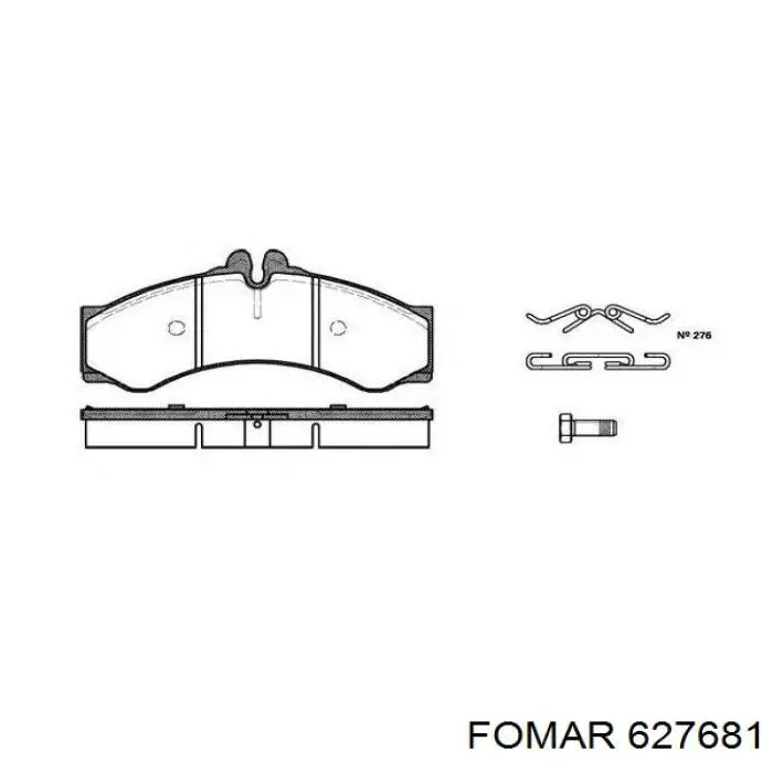 Гальмівні колодки Fomar Roulunds 627681 ціна, від 24.19 USD