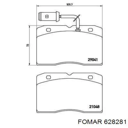Гальмівні колодки Fomar Roulunds 628281 ціна, від 21.34 USD