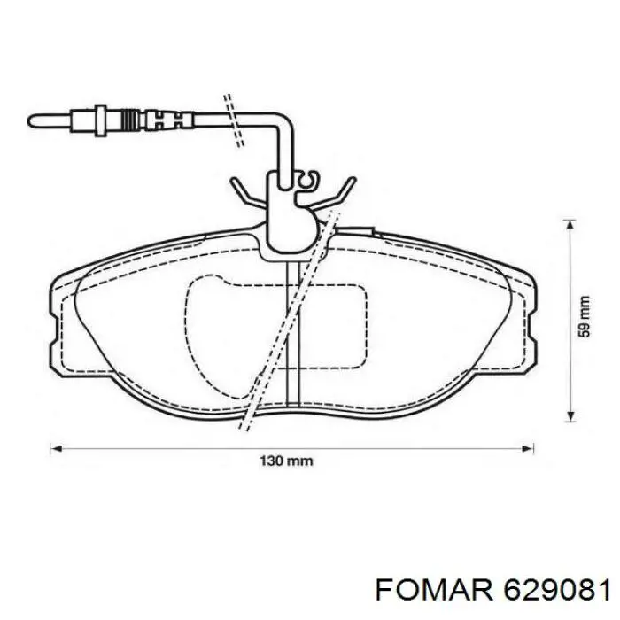 Колодки гальмівні передні, дискові 629081 Fomar Roulunds