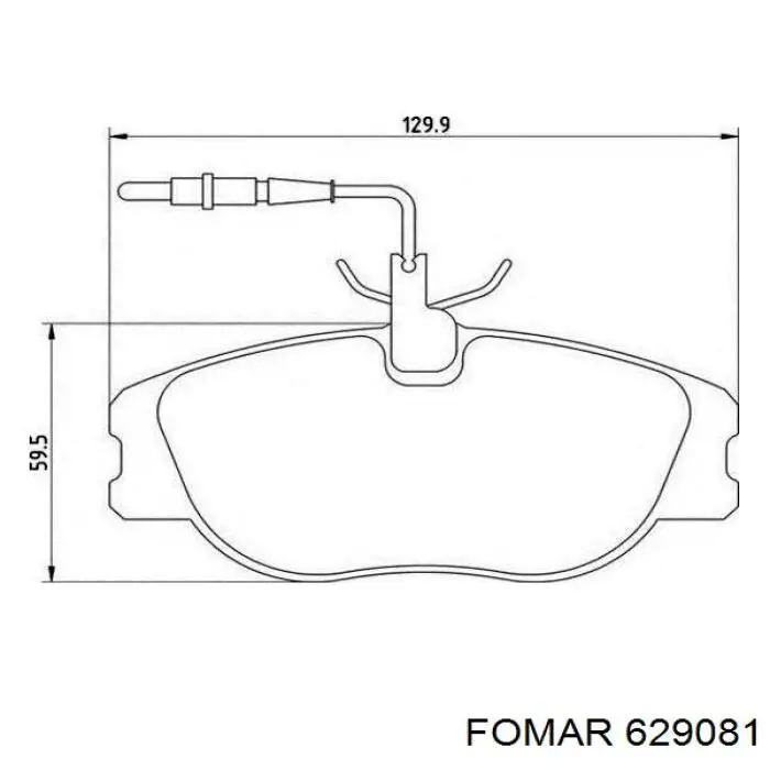 Гальмівні колодки Fomar Roulunds 629081 ціна, від 16.87 USD