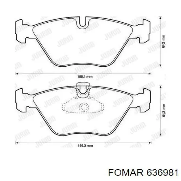 Гальмівні колодки Fomar Roulunds 636981 ціна, від 23.42 USD