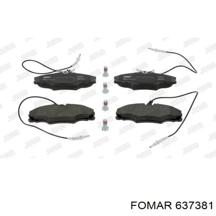 FO637381 Fomar Roulunds колодки гальмівні передні, дискові