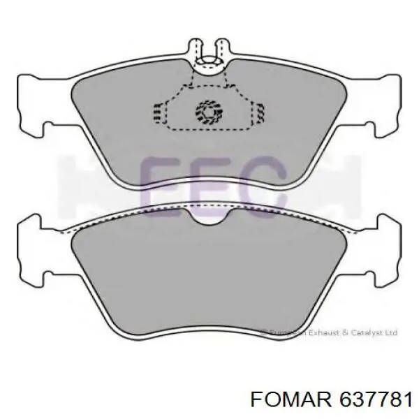637781 Fomar Roulunds Передні гальмівні колодки