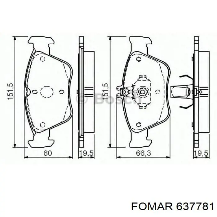 Гальмівні колодки Fomar Roulunds 637781 ціна, від 22.67 USD