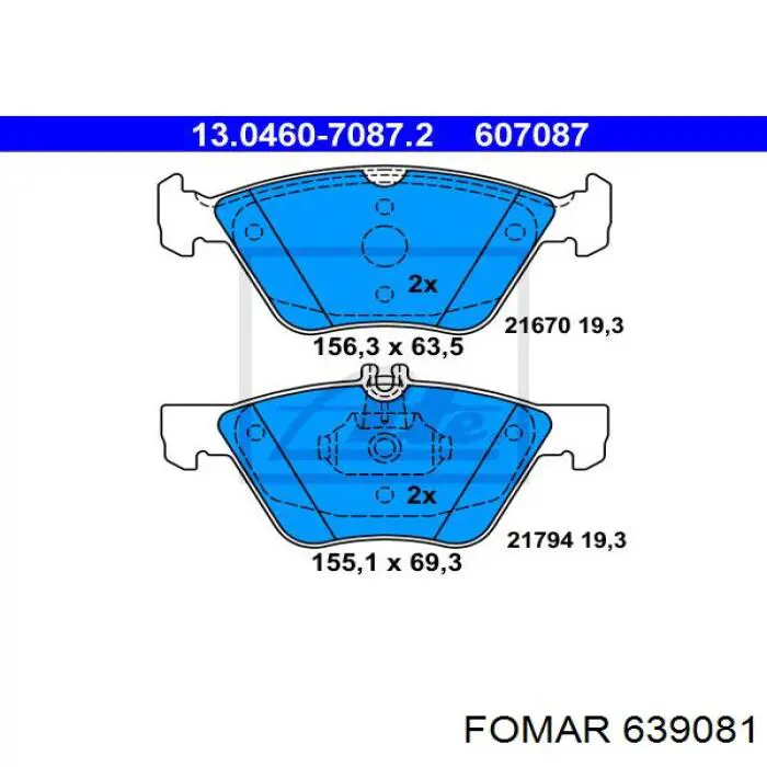 Передні тормозні колодки ADA104229 Blue Print