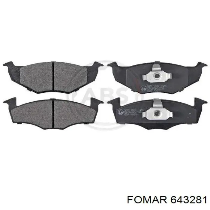643281 Fomar Roulunds колодки гальмівні передні, дискові