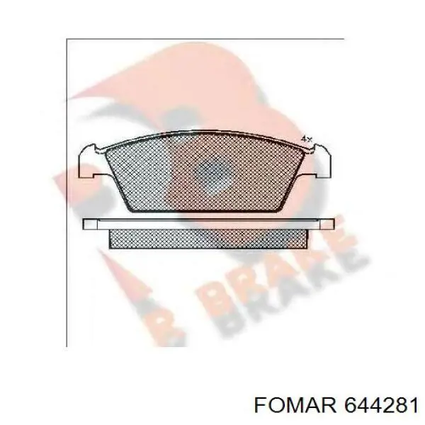 Гальмівні колодки Fomar Roulunds 644281 ціна, від 12.18 USD