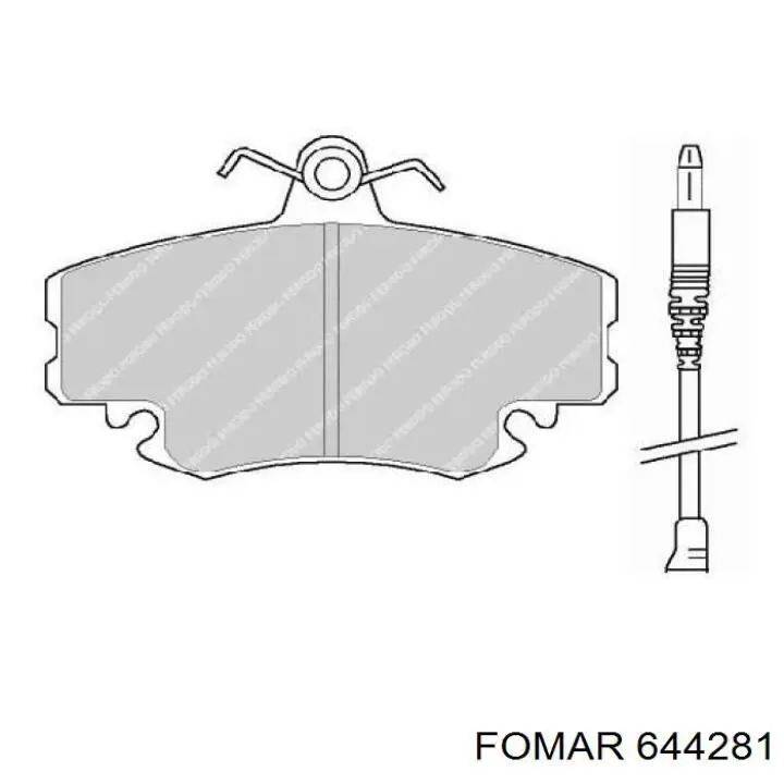 Купити 644281 Fomar Roulunds Колодки гальмівні передні, дискові