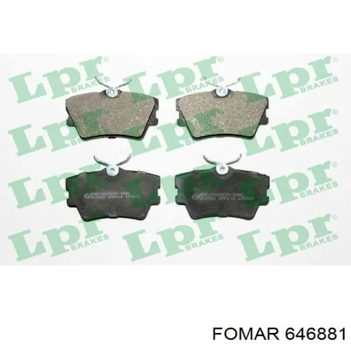 646881 Fomar Roulunds Колодки гальмівні задні, дискові