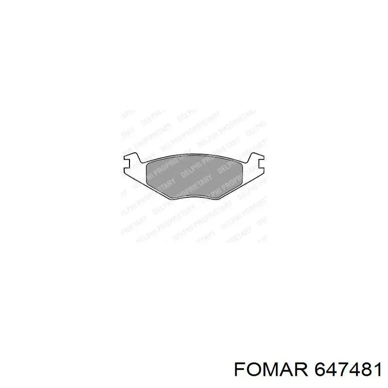 Колодки гальмівні передні, дискові 647481 Fomar Roulunds