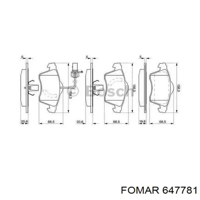 Гальмівні колодки Fomar Roulunds 647781 ціна, від 19.07 USD