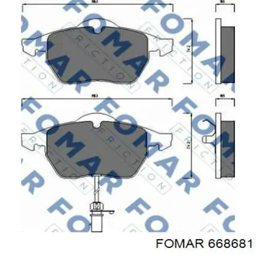 Гальмівні колодки Fomar Roulunds 668681 ціна, від 25.14 USD