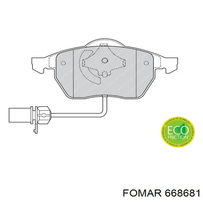 668681 Fomar Roulunds колодки гальмівні передні, дискові