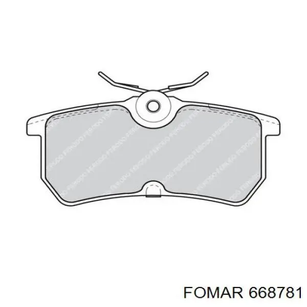 668781 Fomar Roulunds Колодки гальмівні задні, дискові