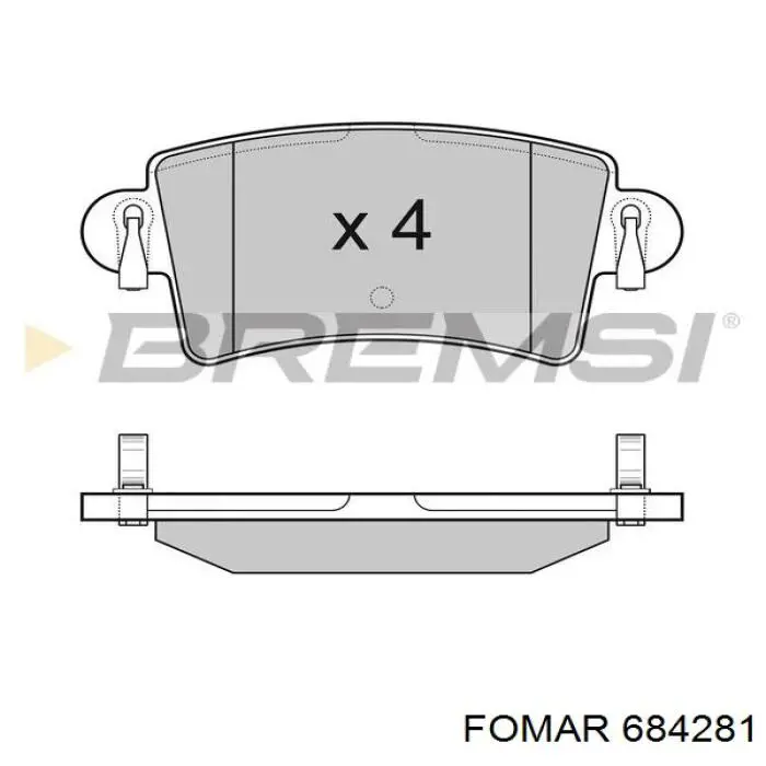 Колодки гальмові задні, дискові 684281 Fomar Roulunds