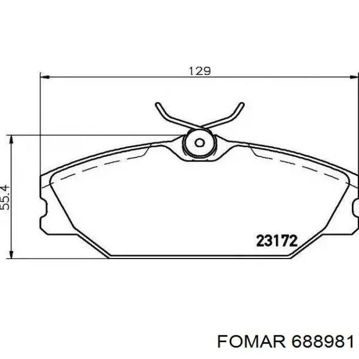 688981 Fomar Roulunds Передні гальмівні колодки