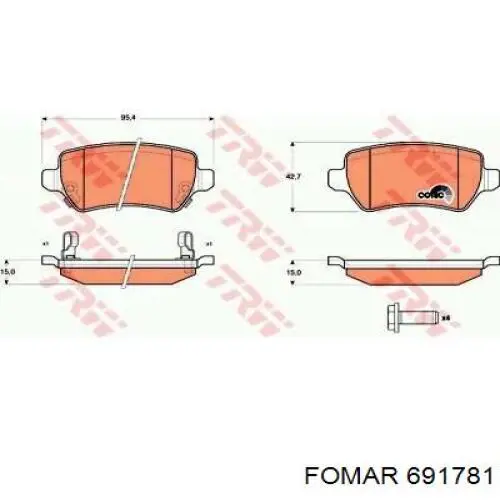 Задні гальмівні колодки Rotinger RT1PD21880 ціна, від 16.80 USD