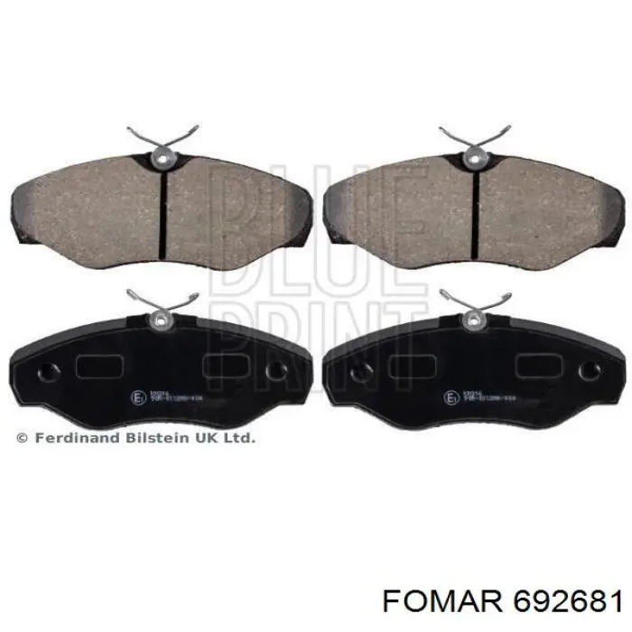 692681 Fomar Roulunds Передні гальмівні колодки