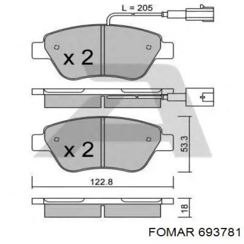 Передні тормозні колодки RD23705STD Rider