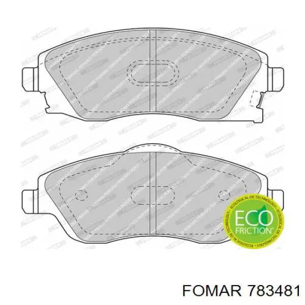 Передні тормозні колодки 95519746 Opel