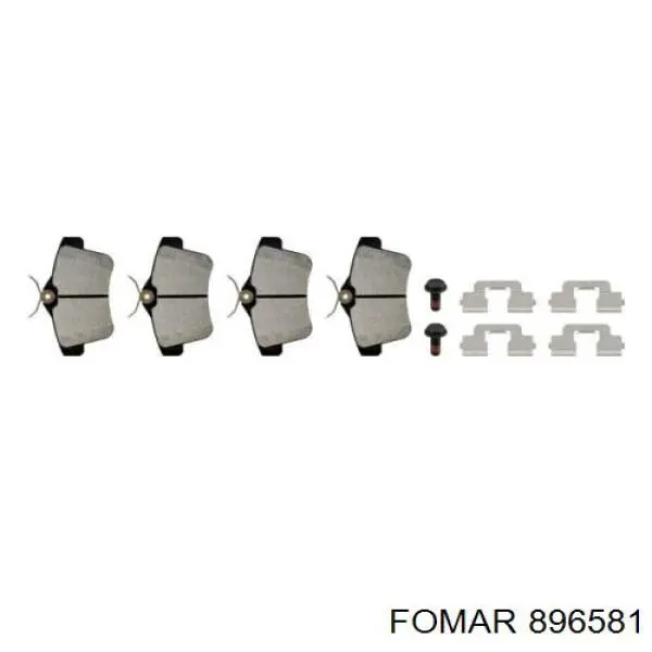 Задні гальмівні колодки Fomar Roulunds 896581 ціна, від 25.59 USD
